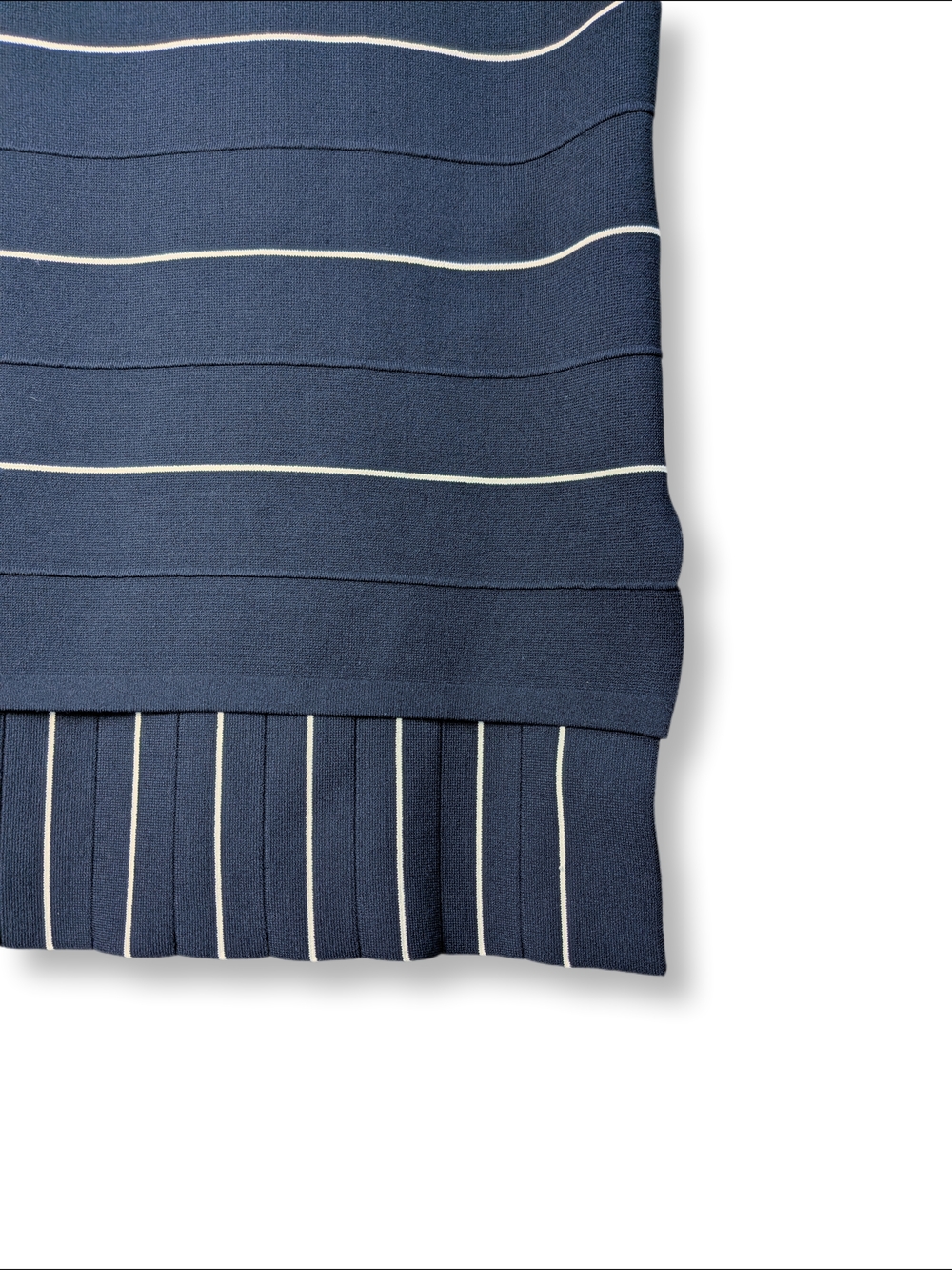 EUC MaxMara Riom Stripe Asymmetric Sweater Navy And White Size Medium SOLD OUT! - Picture 4 of 7